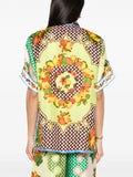 Alemais Silk Multicoloured Print Short Sleeve Shirt 3