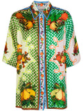 Alemais Silk Multicoloured Print Short Sleeve Shirt