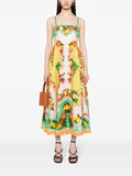 Alemais Multicoloured Fruit Print Sleeveless Midi Dress 1