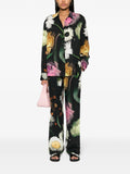 Stine Goya Black Multicoloured Floral Trousers 1