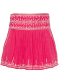 Marant Etoile Pink White Embroidered Mini Skirt