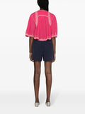 Marant Etoile Pink White Embroidered Top 3