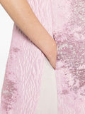 Stine Goya Metallic Pink Jacquard Sleeveless V-neck Mini Dress 4