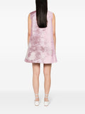 Stine Goya Metallic Pink Jacquard Sleeveless V-neck Mini Dress 3