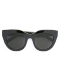 Le Specs Black Thick Cat Eye Sunglasses