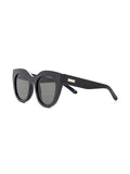 Le Specs Black Thick Cat Eye Sunglasses 1