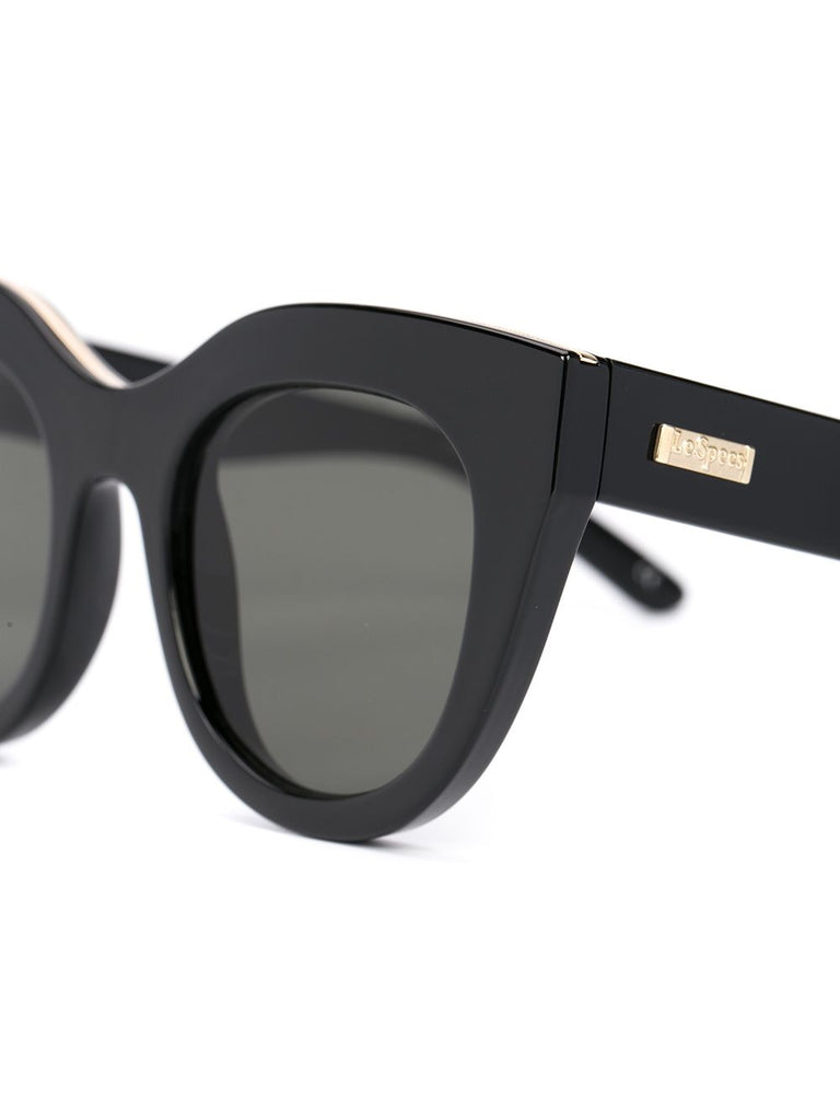 Le Specs Black Thick Cat Eye Sunglasses 2