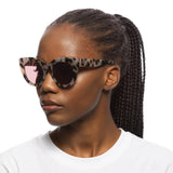 Le Specs Light Brown Rose Tortoiseshell Thick Cat Eye Sunglasses 3