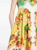 Alemais Multicoloured Fruit Print Sleeveless Midi Dress 4