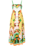 Alemais Multicoloured Fruit Print Sleeveless Midi Dress