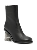Stine Goya Black Silver Tassel Heel Boots 1