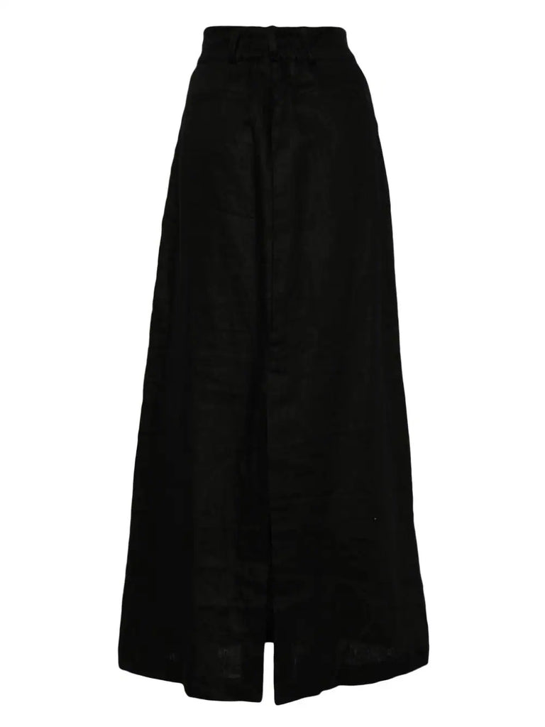 Faithfull The Brand Black Linen Maxi Skirt 1