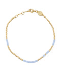 Anni Lu Light Blue Gold Beaded Bracelet