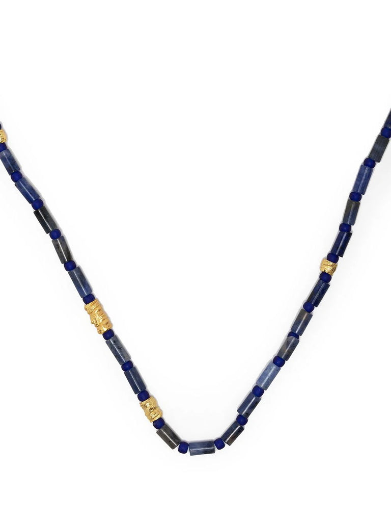 Anni Lu Blue Gold Beaded Necklace 2