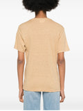 Marant Etoile Beige Gold Logo T-Shirt 3