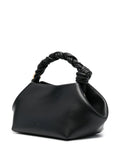 Ganni Black Braided Handle Leather Bag 3