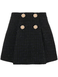 Black 'Boucle Mini Skirt'