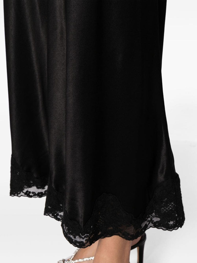 Rixo Black Lace Hem Midi Skirt 4