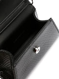 Self-Portrait Black Textured Micro Mini Bow Embellished Bag 4