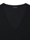 Black Sheer 'Vale' Ribbed T-shirt