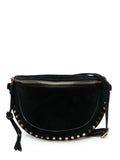 Isabel Marant Black Suede Studded Belt Bag