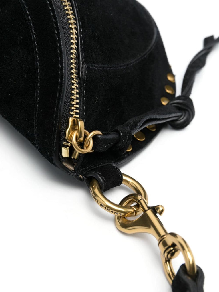 Isabel Marant Black Suede Studded Belt Bag 3