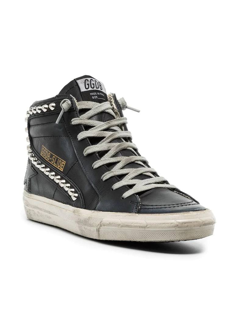 Golden Goose Black Studded High Top Trainers 1