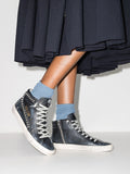 Golden Goose Black Studded High Top Trainers 2