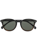 Le Specs Black Tortoiseshell Round Frame Sunglasses