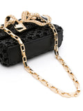 Self-Portrait Black Gold Bow Chain Micro Bag 3