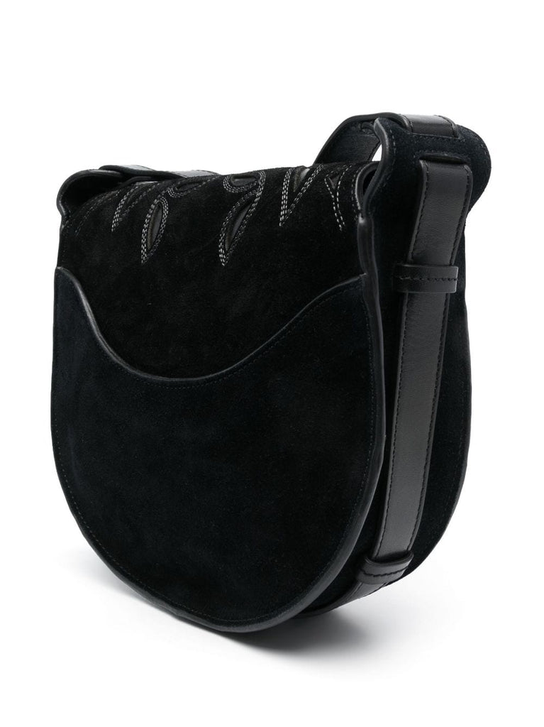 Isabel Marant Black Embroidered Shoulder Bag 2