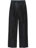 Anine Bing Black Faux Leather Trousers