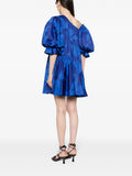 Aje Blue Floral Ruffled Asymmetric Mini Dress 3