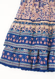 M.A.B.E Blue Purple Printed Tiered Mini Skirt 2