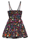 Charo Ruiz Ibiza Black Multicoloured Butterfly Print Mini Dress 1