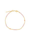 Anni Lu Light Pink Gold Beaded Bracelet