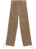 Ganni Brown Corduroy Drawstring Trousers