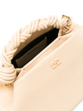 Ganni Cream Braided Handle Tote Bag 4