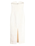 Cream 'Sequin Boucle Midi Dress'