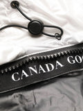 Canada Goose Silver High Shine Hooded Midi Coat 6