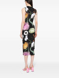 Stine Goya Black Multicoloured Floral Print Sleeveless Midi Dress 3
