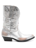 Golden Goose Silver Distressed Cowboy Boots