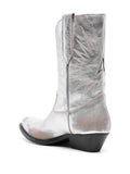 Golden Goose Silver Distressed Cowboy Boots 2