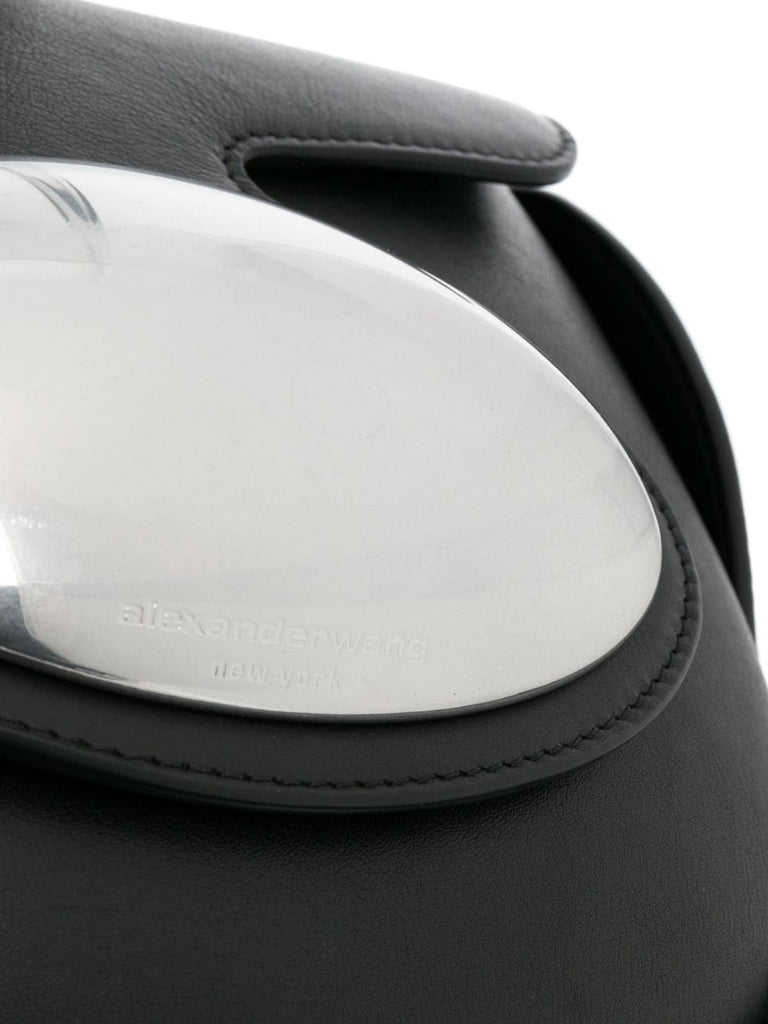 Alexander Wang Black Silver Dome Leather Bag 4