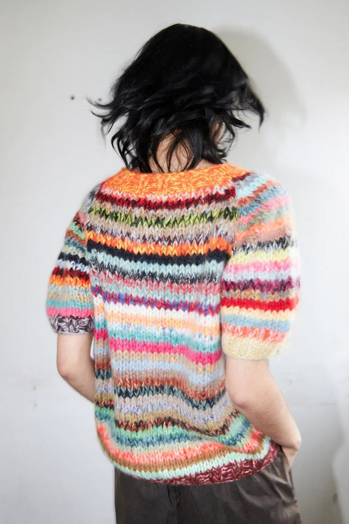 Dawn X Dare Multicoloured Striped Knit Top 1