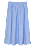 Faithfull The Brand Blue White Striped Maxi Skirt 1