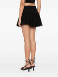 Charo Ruiz Ibiza Black Embroidered Mini Skirt 3