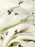 'Floral Print Lace Detail Midi Dress'