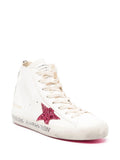Golden Goose High Top White Pink Glitter Star Trainers 1