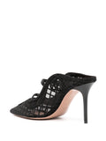 Malone Souliers Black Mesh Buckled Heeled Mules 2